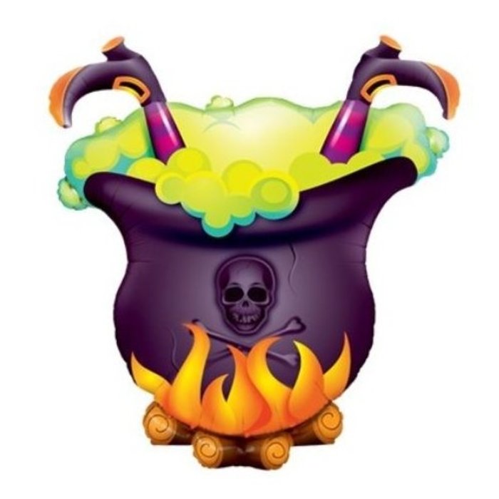 Heks in Heksenketel Folieballon  102cm