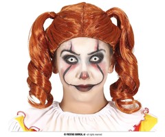 Lady Clown Pruik / Ros Tails