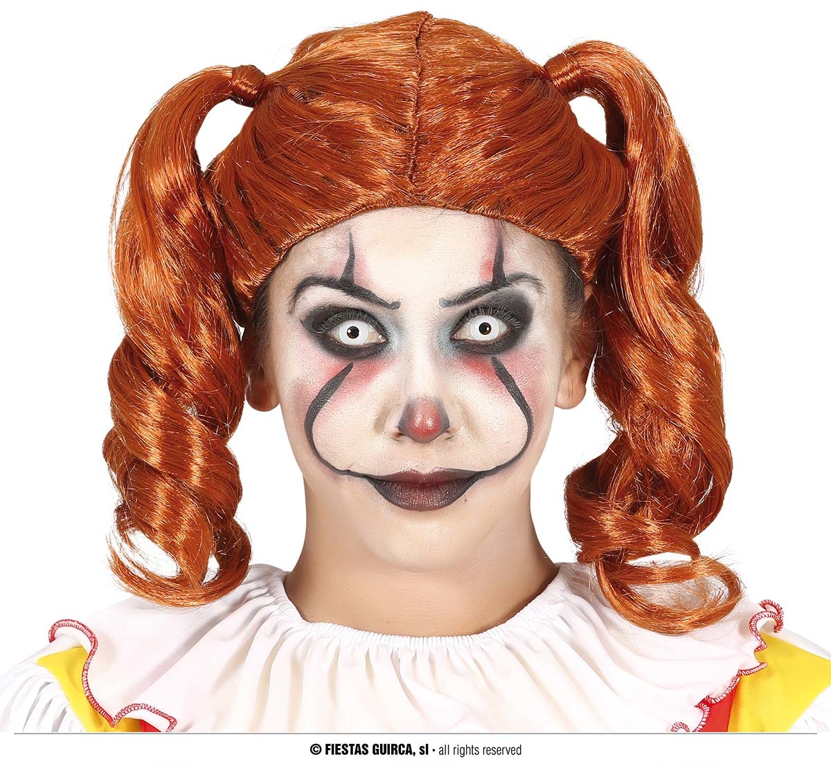 Lady Clown Pruik / Ros Tails