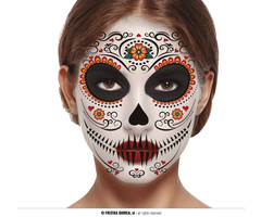 Face Tattoo / Mexican Skull Lady