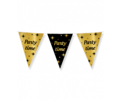 Classy Vlaggenlijn Partytime /Black & Gold