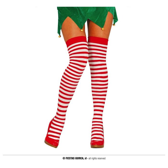 Rood/Wit Gestreepte Kniekousen