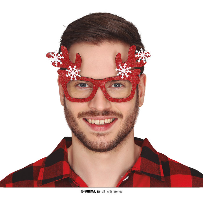 Kerstbril Met Sneeuwvlokken