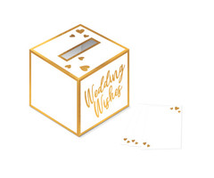 Huwelijk Wensenbox 25 x 25 x 25 cm  + 40 Kaarten