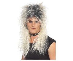 Hard Rocker Pruik / Blond-Zwart