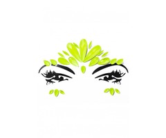 Neon Glow Gezichtsticker / Geel