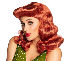 Pruik Pin- Up / Ros
