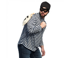 Set Inbreker ( Shirt, hoed, masker, zak)