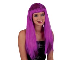 Pruik Neon Lang Paars
