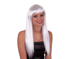 Pruik Neon Lang Wit