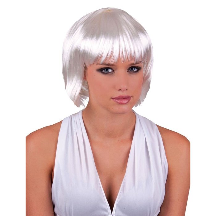 Pruik Sexy Holly | Wit Kort