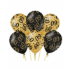 Ballonnen Black & Gold 6 Stuks / 60Jaar