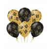 Ballonnen Black & Gold 6 Stuks / 18Jaar