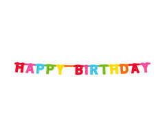 Happy Birthday Feest Letter Banner
