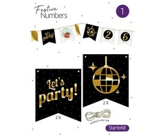 DIY Slinger L'ets Party Vaantjes / 4 Stuks + Touw