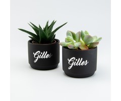 Bloempotje Keramiek Zwart D6cmxH7cm