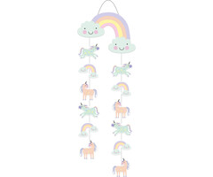 Hangdecoratie Unicorns & Rainbows 30cm x 85cm / 1 Stuks