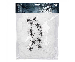 Spinnenweb/Rag 250gram + 12 Spinnen