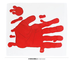 Bloody Hands / Gel raamdeco 20x25cm