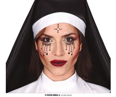 Gezichtdiamantjes Ghost Nun/ Stickers