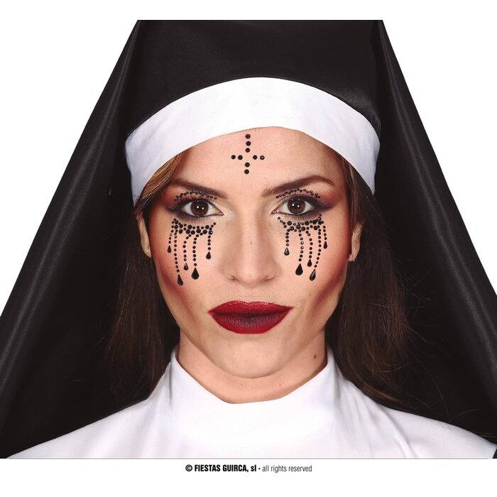 Gezichtdiamantjes Ghost Nun/ Stickers