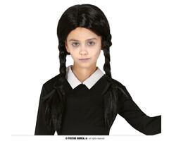 Zwarte Vlechten Pruik