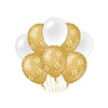 Balloons deco gold/white 18