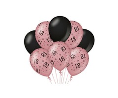 Balloons deco rose/black 18
