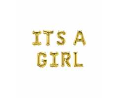 Folieballon Kit Goud / It's a Girl