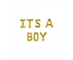 Folieballon Kit Goud / It's a Boy