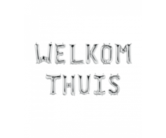 Folieballon Kit Zilver / Welkom Thuis