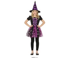 Led Purple Witch/ Heks - Kinderkostuum