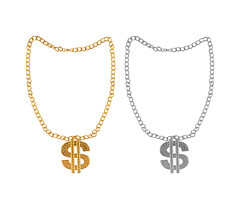 Dollar Ketting Goud/ Zilver