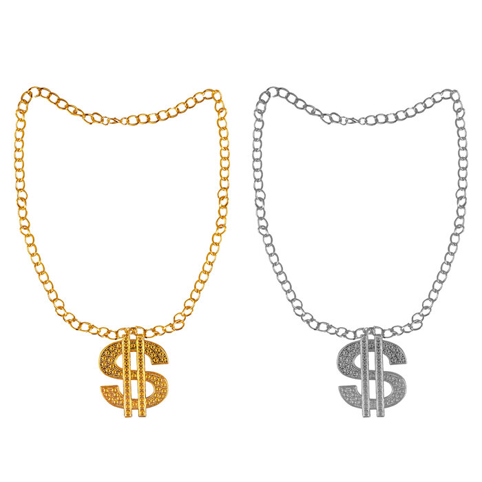 Dollar Ketting Goud/ Zilver