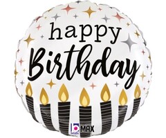 Happy Birthday Candles Chique / Folieballon 46cm
