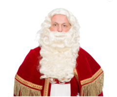 Pruik + Baard Sinterklaas Deluxe TV