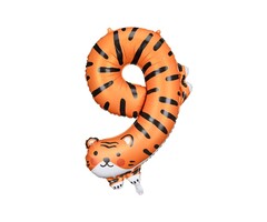 Folieballon Jungle Dieren / Cijfer 9