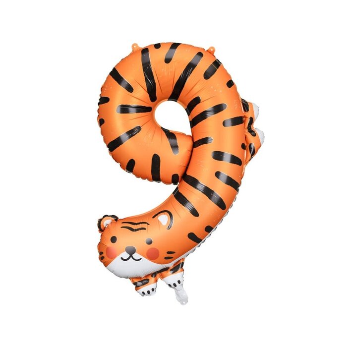 Folieballon Jungle Dieren / Cijfer 9