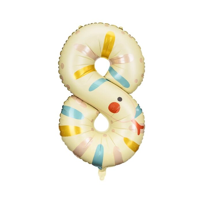 Folieballon Jungle Dieren / Cijfer 8