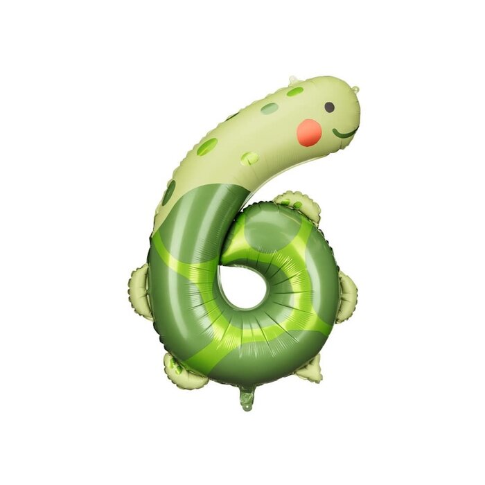 Folieballon Jungle Dieren / Cijfer 6