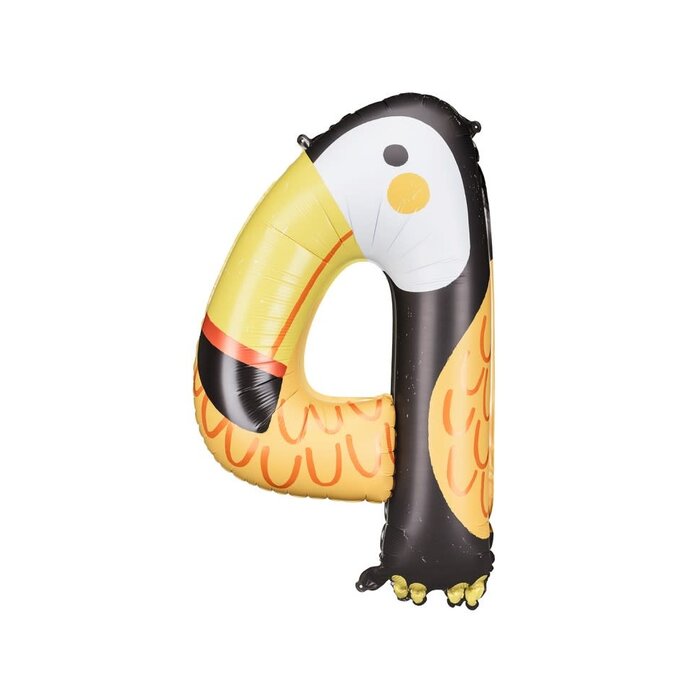 Folieballon Jungle Dieren / Cijfer 4