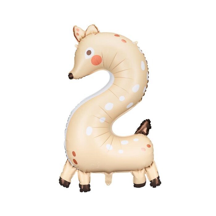 Folieballon Jungle Dieren / Cijfer 2