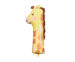 Folieballon Jungle Dieren / Cijfer 1