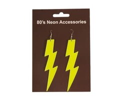 Oorbellen Neon 80's / Bliksem Geel