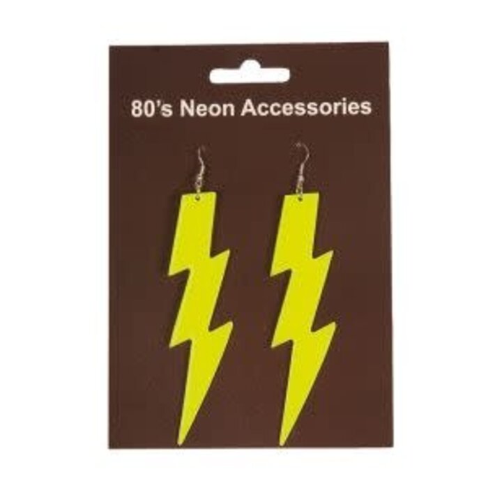 Oorbellen Neon 80's / Bliksem Geel