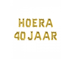Folieballon Kit  Goud / Hoera 40 Jaar