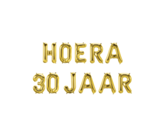Folieballon Kit  Goud / Hoera 30 Jaar