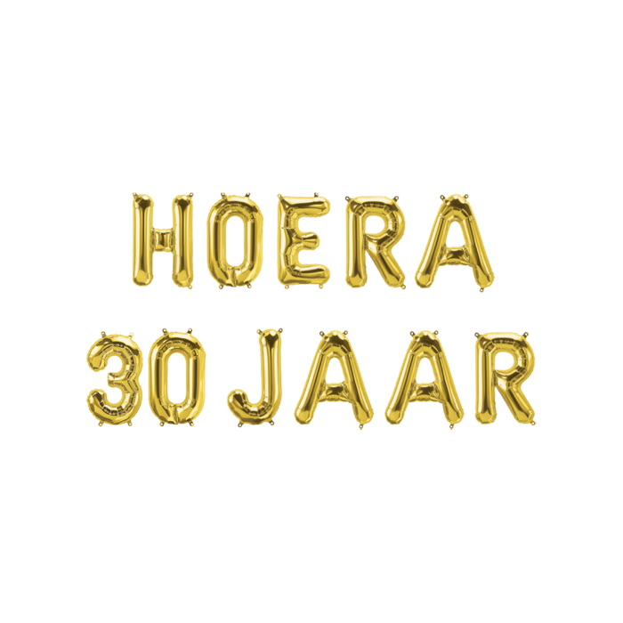 Folieballon Kit  Goud / Hoera 30 Jaar
