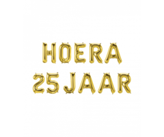 Folieballon Kit  Goud / Hoera 25 Jaar