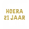 Folieballon Kit  Goud / Hoera 21 Jaar
